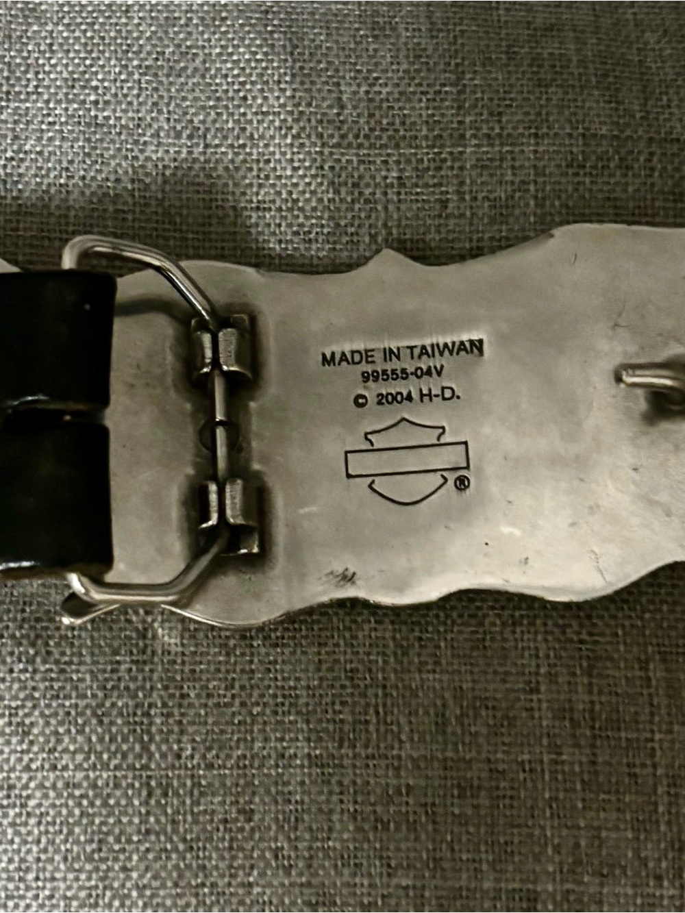 Harley-Davidson Black and silver belt and buckle - Picture 2 of 6